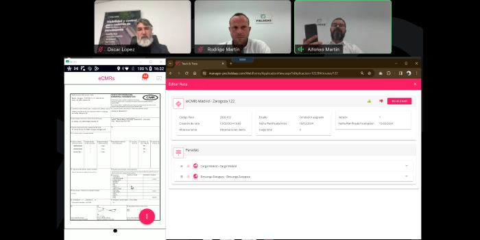 demo eCMR FIELDEAS Track and Trace
