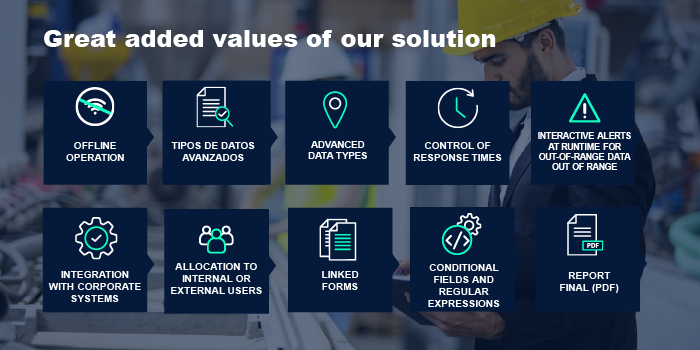 Digital form integrated in the life cycle of the product being manufactured._Values Fieldeas Forms