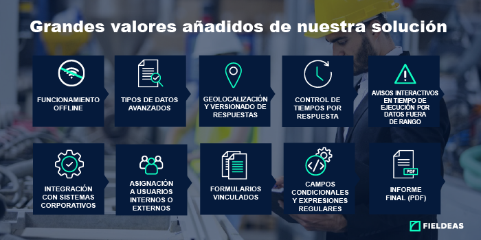 Formulario digital integrado en el ciclo de vida del producto en fabricación_Valores Fieldeas Forms