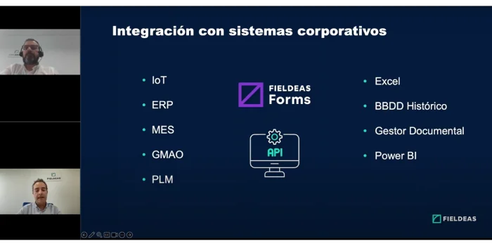 Formulario digital integrado en el ciclo de vida del producto en fabricación_integración