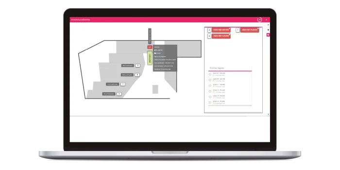Vision de una planta o de un almacén_Gestión Muelles_FIELDEAS