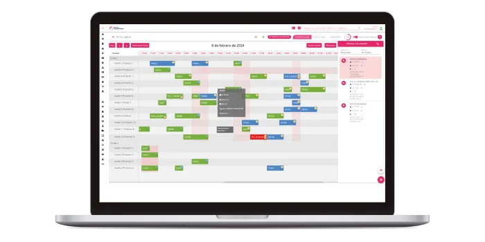 Visión planificador parrilla logística_Gestión muelles_FIELDEAS